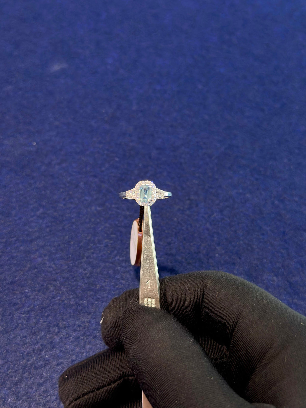 Anello Aquamarina e Brillanti