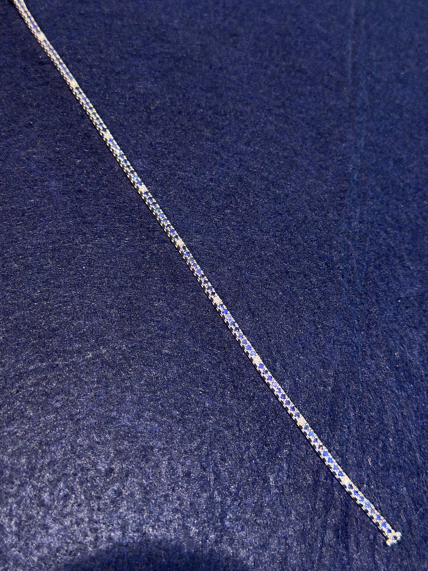 Bracciale Tennis Zaffiri e Brillanti