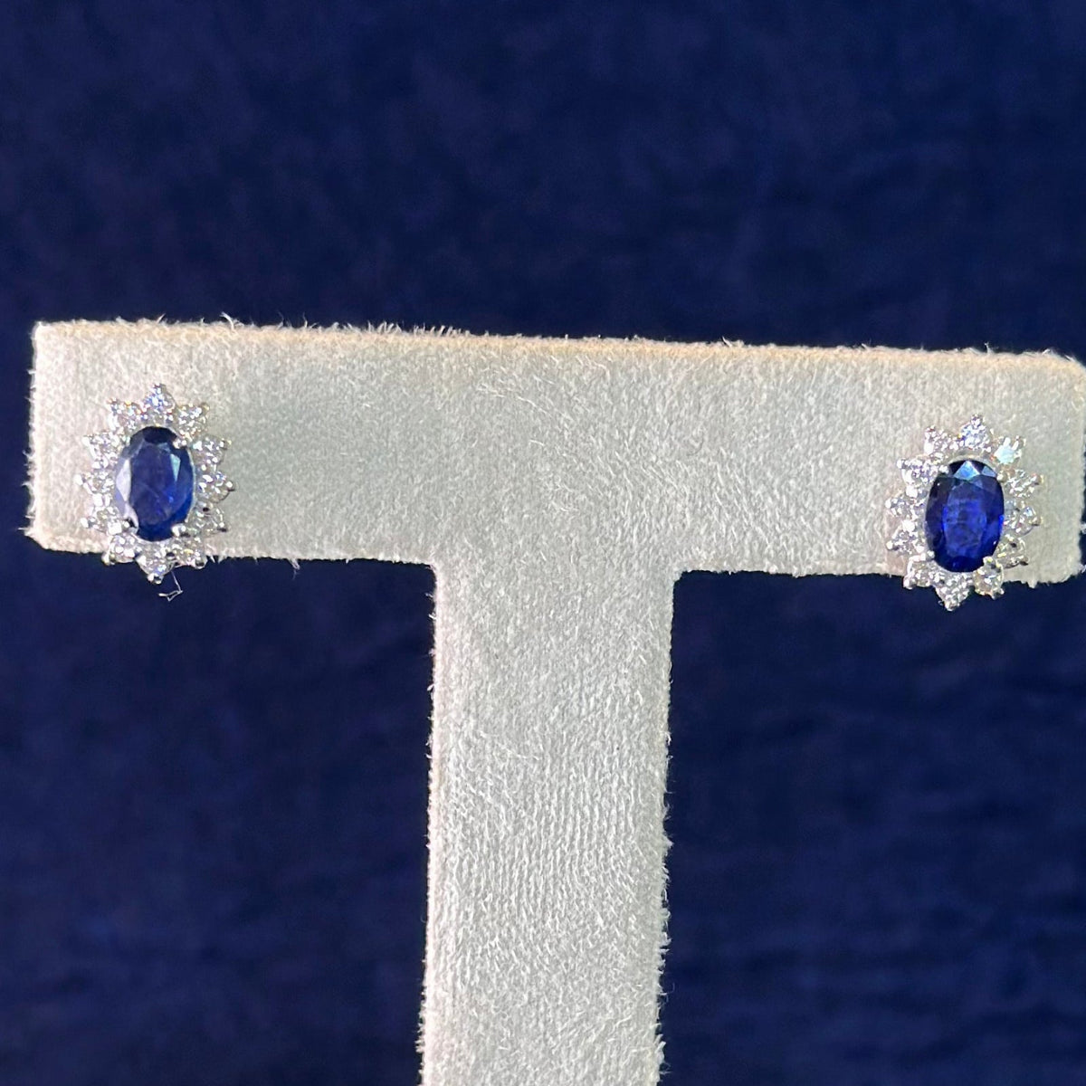 Orecchini Zaffiri Blu e Brillanti