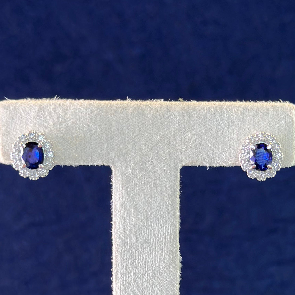 Orecchini Zaffiri Blu e Brillanti