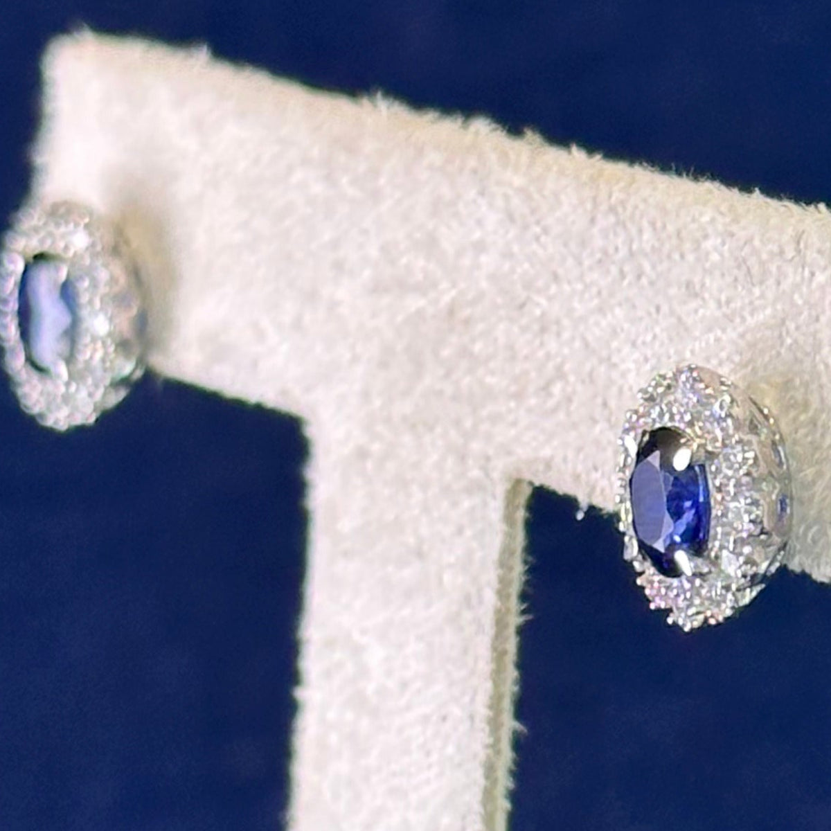 Orecchini Zaffiri Blu e Brillanti