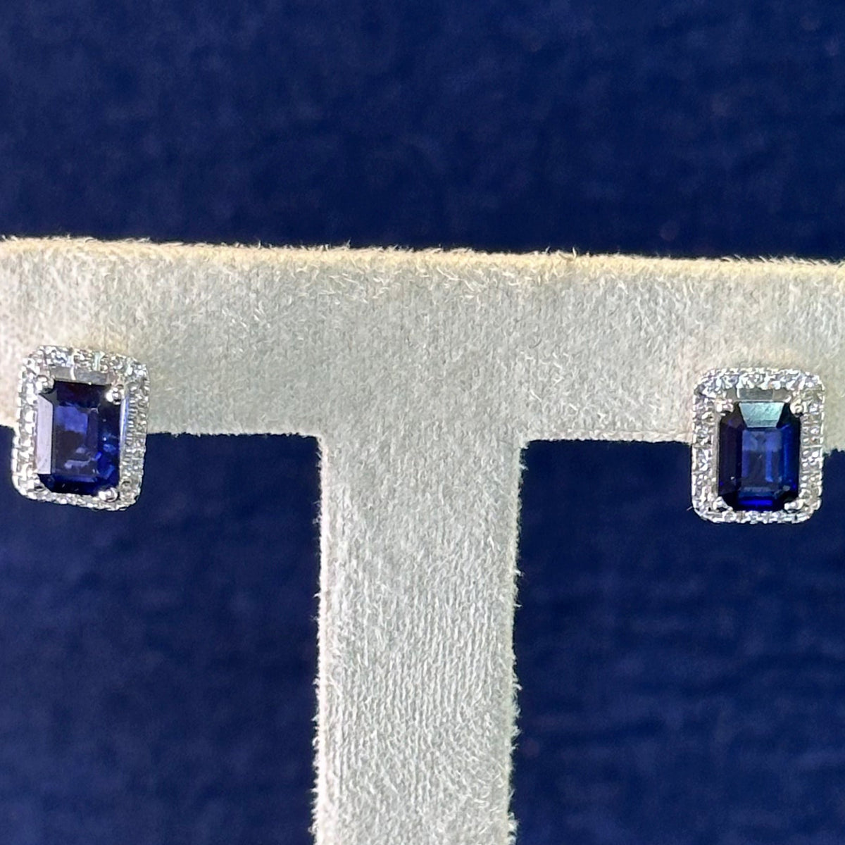 Orecchini Zaffiri Blu e Brillanti
