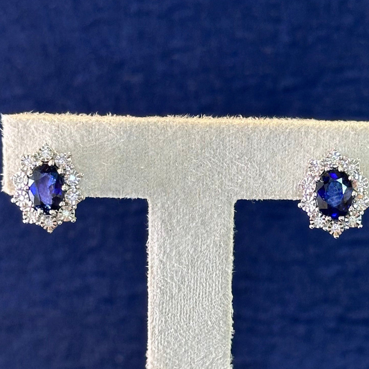 Orecchini Zaffiri Blu e Brillanti