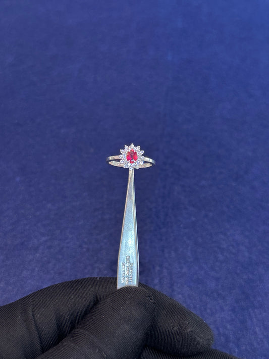 Anello Rubino e Brillanti VVS