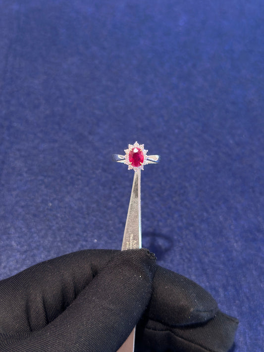 Anello Rubino e Brillanti