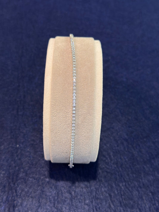 Bracciale Tennis con Diamanti in Oro Bianco 18 kt