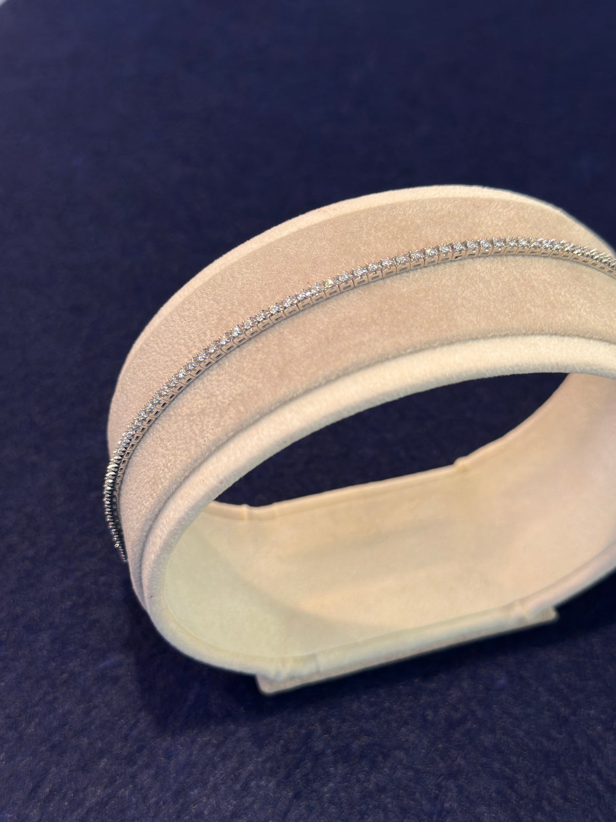Bracciale Tennis con Diamanti in Oro Bianco 18 kt